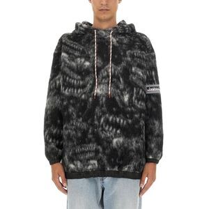 ARIES Fuzzy Tie-Dye Hoodie Men BLACK Sweaters & Cardigans